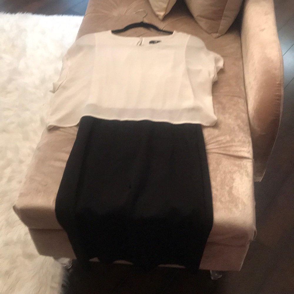 H&M dress black and white